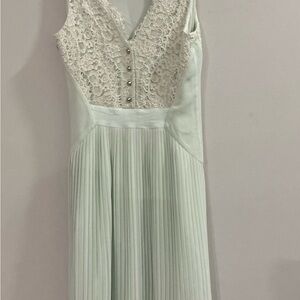 Ted Baker London Sew in Love Mint Green Pleated Cocktail Wedding Midi SIZE 0